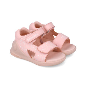Sandale Bébé Fille – Imprimé Oiseaux Rose 252143-A032