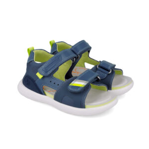 Sandale sport enfant — Bleu marine & Vert citron 252217-B556