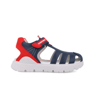 Sandale bout fermé enfant — Bleu marine & Rouge 252228-A183