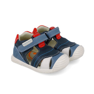 Sandale bébé Biomecanics – Bleu marine & rouge 252126-A556