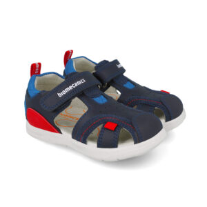 Sandale enfant Biomecanics – Marine, bleu & rouge 252213-A089