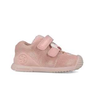 Baskets Bébé Fille Lapin Rose Pailleté – Doublure Chaude 251107-A193