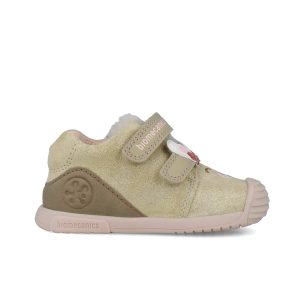 Baskets Bébé Fille Lapin Doré – Doublure Chaude 251107-B677