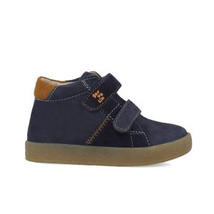 Baskets Bleu Marine en Nubuck à Double Scratch 251324-A089