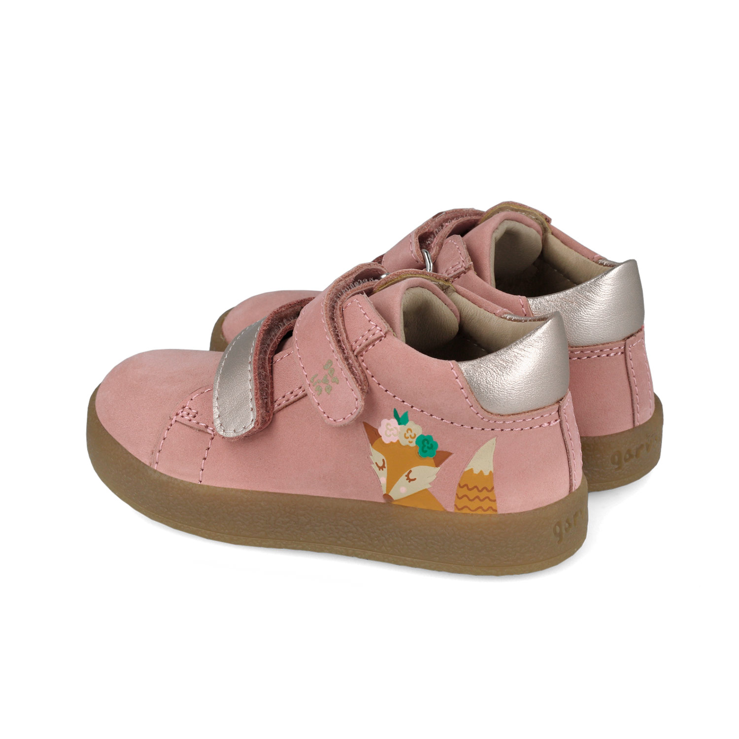 Baskets montantes Renard – Rose, scratchs dorés 251326-A777 – Image 3