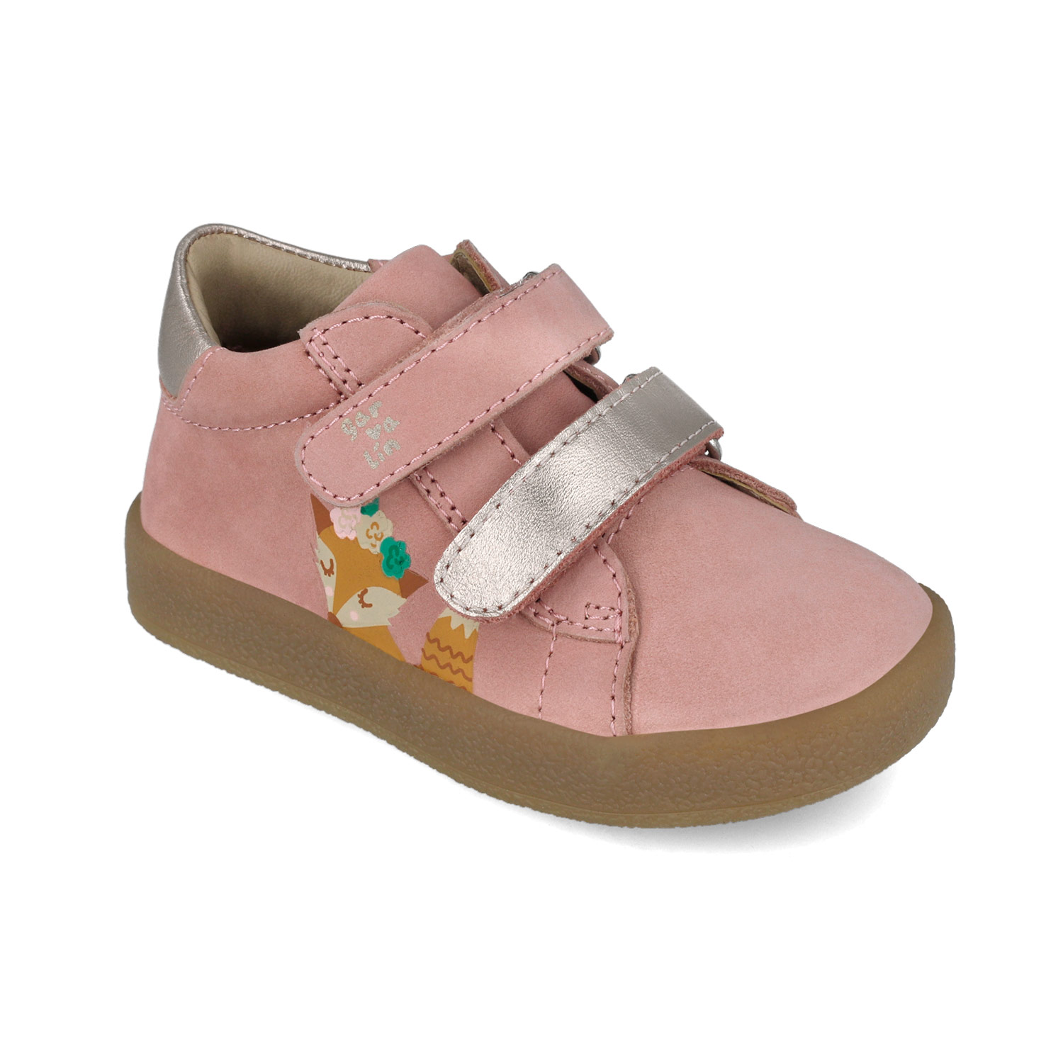 Baskets montantes Renard – Rose, scratchs dorés 251326-A777 – Image 4