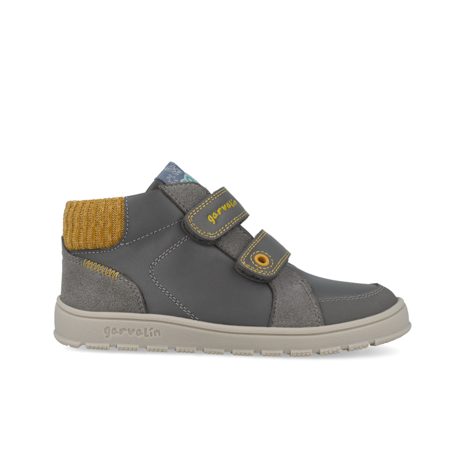 Bottines enfant garçon Garvalín grises à double velcro 251504-C213