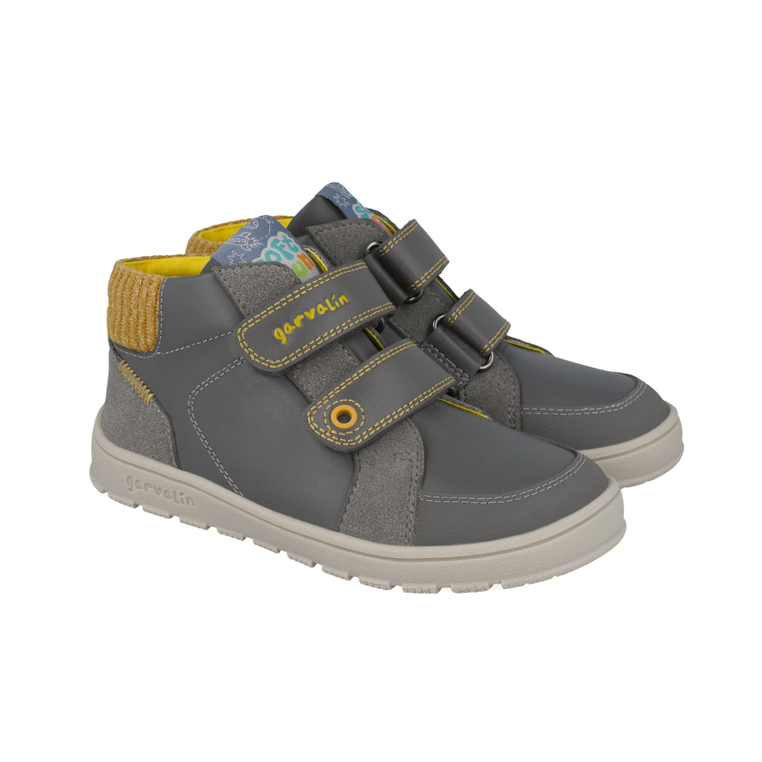 Bottines enfant garçon Garvalín grises à double velcro 251504-C213 – Image 2