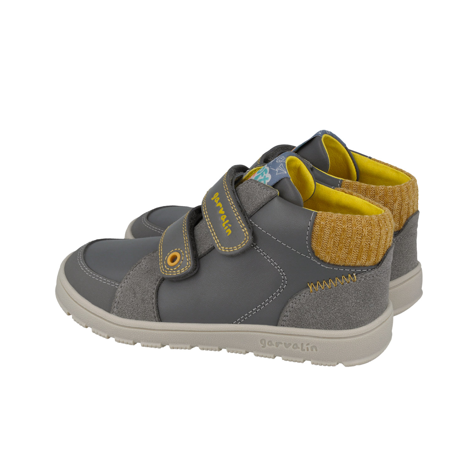 Bottines enfant garçon Garvalín grises à double velcro 251504-C213 – Image 3